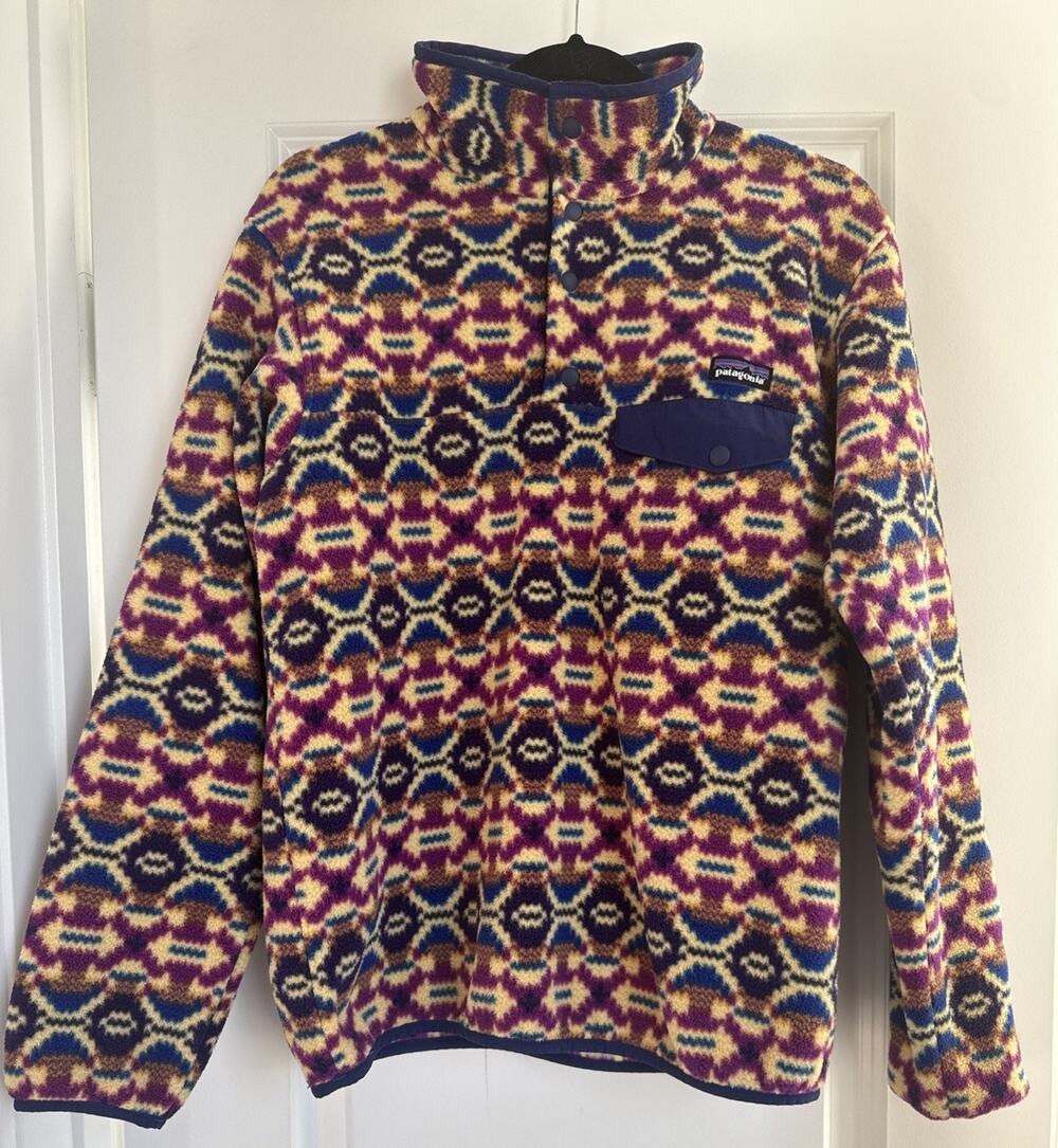 Patagonia Synchilla Snap-T Fleece Women’s S Aberdeen Butterfly Aztec Pattern